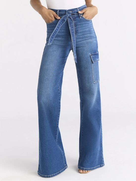 sofia by sofia vergara Denim - Sofia by Sofia Vergara Women's Margot Wide Leg High Rise Cargo, NWT, sizes 8&12